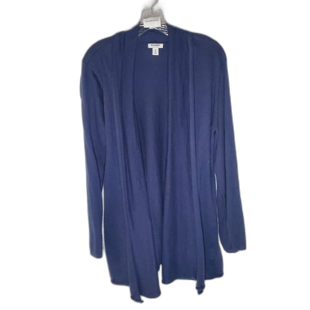 Open Front Cardigan Blue Lightweight Layering Piece Size XL